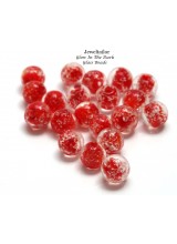 20-100 Glow In The Dark Red Lampwork Round Glass Beads 10mm ~ Stylish Jewellery Making